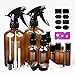 Glass Spray Bottle, Amber Glass Spray Bottles, HOMFUL Spray Bottle Essential Oil Bottles for Essential Oils, Cleaning Products, Homemade Cleaners, Aromatherapy(16oz x 2 2oz x 3 10ml x 4)