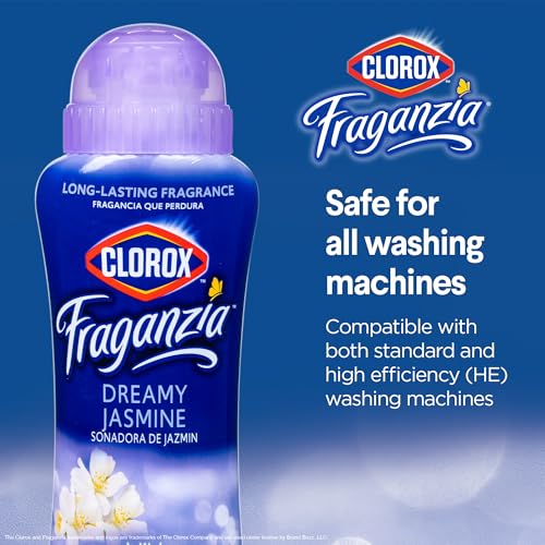 CLOROX FRAGANZIA IN-WASH SCENT BOOSTER CRYSTALS IN DREAMY JASMINE SCENT, TWINPACK 2X 18OZ, TOTAL 36OZ| LAUNDRY SCENT BOOSTER CRYSTALS | DREAMY JASMINE, LIGHT FLORAL LAUNDRY FRAGRANCE