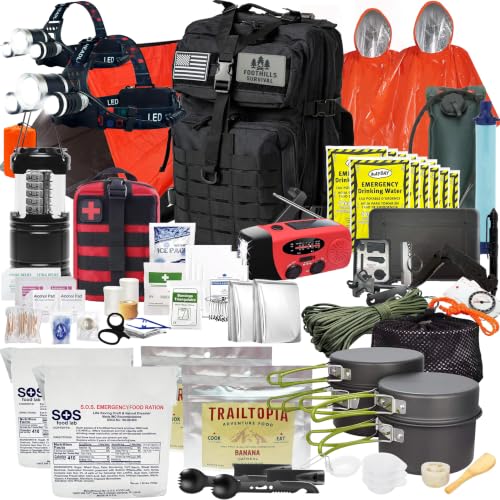 2 Person 72 Hour Bug Out Bag Backpack Survival Kit - Fully