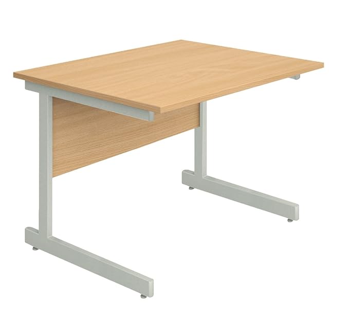 Office Hippo Fraction Plus Return Desk Extension 100 cm Wide, Oak MFC