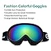 Odoland Kids Ski Goggles, Snowboard Goggles for Youth Skiing Age 8-16, Snow Goggles S2 Double Lens Anti-Fog UV400 Protection, Black Frame Color Lens VLT 24%