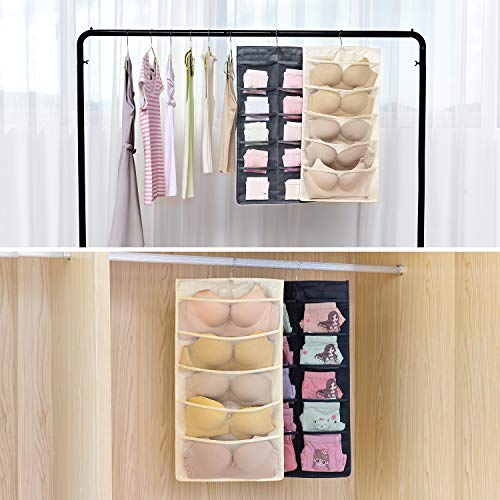 Closet & Door Hanging Organizer with Rotating Metal Hanger, Mesh