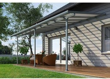 Amazon Com Palram Feria 10 Ft X 18 Ft Patio Cover Gray Garden
