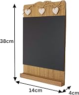 Marco Paul Shabby Chic Wooden Memo Board Rustic Chalk Board with Hearts view 9