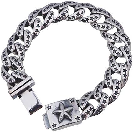 喜平ブレスレット スターブレスレット キヘイ きへい メンズ ブレスレット シルバー925 星 チェーン 太め 幅15ｍｍ