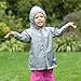 Green Sprouts Baby Toddler Girls' Lightweight Raincoat, Gray, 3T/4T