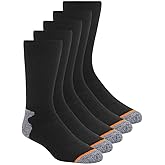 Weatherproof Vintage Men's Outdoor Wool Blend Crew Socks, 6-12 Shoe Size, 5 Pairs