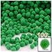 The Crafts Outlet 100-Piece Multi Purpose Pom Poms, Acrylic, 7mm/0.28-inch, Round, Emerald Green