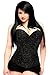 Lavish Black Glitter Side Zipper Corset (6X)