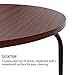 Lifewit Round Side Table End Table Industrial Coffee Table Nightstand with Storage Basket, Wood Look Accent, 18.9 × 18.9 × 23.6 in