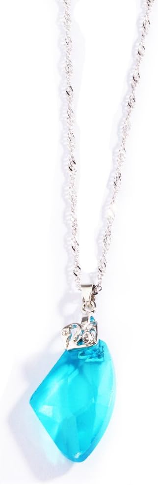 Women's Silver Plating Blue Crystal Necklace