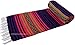 El Paso Designs Peyote Hippie Blanket - Classic Mexican Style Falsa Stripe Pattern in Vivid Colors. Throw, Bed, Tapestry, or Yoga Blanket. Hand Woven Acrylic, 57
