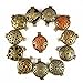 Julie Wang 6pcs Mixed Bronze Color Aromatherapy Pendant Locket Essential Oil Diffuser Necklace Charms