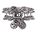 Black Crystal Metal flower/butterfly hair claws & clips #1167