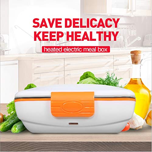 Electric Heating Lunch Box,12V 45W 820ml Portable Lunch Food Heater Container Warmer Bento Boxes with Cigarette Lighter Adapter