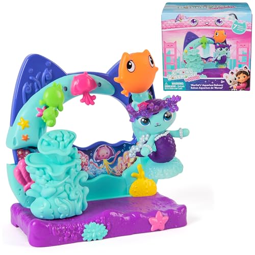 DREAMWORKS GABBY'S DOLLHOUSE The Movie, Mercat's Aquarium Balcony, with Toy Figure & Dollhouse Accessories, Kids Toys for Girls & Boys Ages 3 and Up