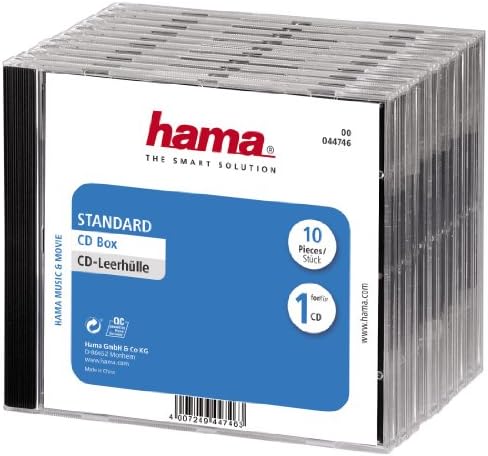 Hama 44746 - Carcasa para CD 10 Unidades, Transparente: Amazon.es: Informática