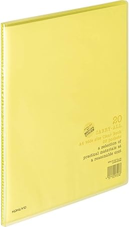 Amazon Co Jp コクヨ ファイル クリアファイル キャリーオール 固定式 ワイド ポケット 黄 ラ 3y 文房具 オフィス用品