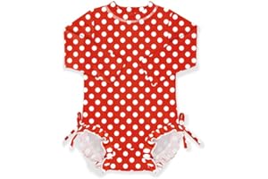 BesserBay Baby Girl's UPF 50+ Sun Protection Swimsuit One Piece 3/4 Sleeve Rash Guard 0-36 Months