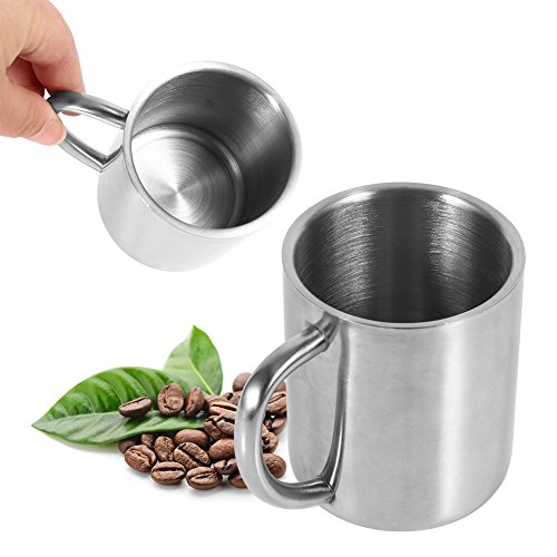 Student Cup, Portable Student Stainless Steel Double Wall Mug Travel