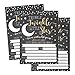 25 Twinkle Little Star Gender Reveal Baby Shower Party Invitation Cards Gold and Black He or She For Gender Neutral Unisex Invites Guess If It's a Boy or Girl Sprinkle Fill In The Blank Printable Pack