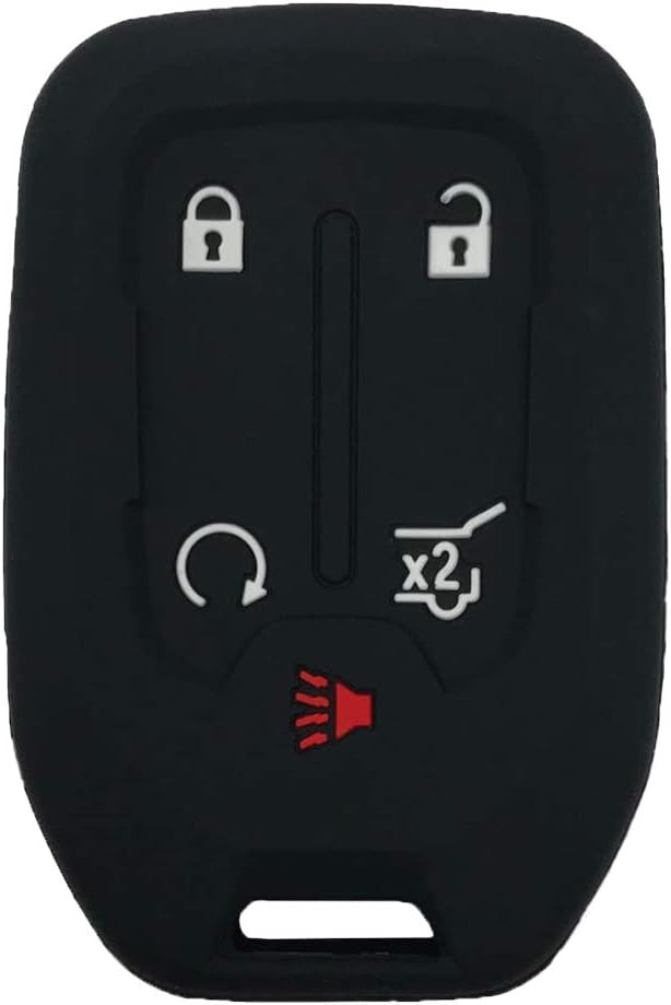 2pcs Silicone 5 Buttons Smart Key Fob Cover Case Shell Remote Keyless