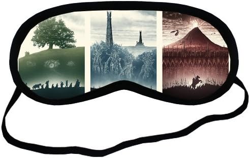 Lord Of The Rings Green Blue Red Eye Mask For Sleeping - Best Eye Mask For Sleep, Traveling, Relaxation, Meditation or Any Type Of Light Sensitivity