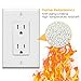 Outlet Covers, 12 Pack Light Switch Cover Electric 1 Gang White Wall Plates GFCIs Receptacle Wallplate, Standard Size, Polycarbonate