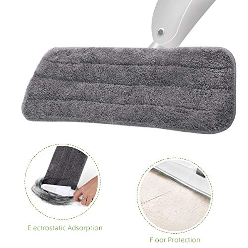 image for Aicehome Microfiber Reusable Washable Mop Pad 4 Pcs for Spray Mops,Flo