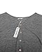 VOTEPRETTY Women's V-Neck Long Sleeves Button Down Tie Front Knot Casual Loose Shirt Tops(Gray,M)