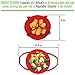 PREMIUM Silicone Vegetable Steamer Basket - Red - 8