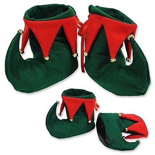 Elf Jingle Bell Boots Christmas Costume Shoes Elves