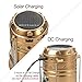 YIEASY Led Camping Lantern, Rechargeable Solar Lanterns Collapsible, Bright Lamp Outdoor Flashlight Portable for Camp, Power Outages, Emergencies, Hurricanes(Gold, 1 Lantern)