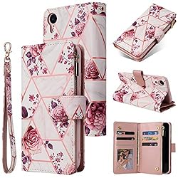 UEEBAI Wallet Case for iPhone XR, Premium Vintage
