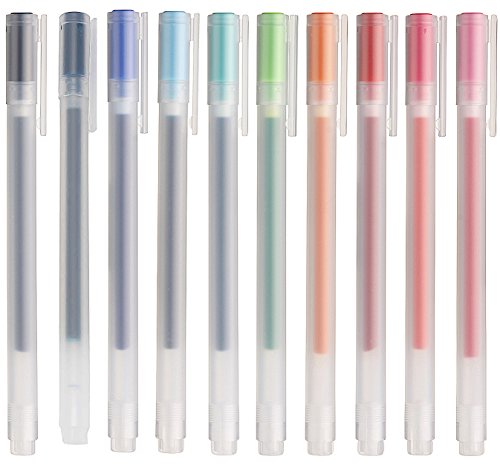 Muji Gel Ink Ballpoint Pens 0.38mm 10-colors Set