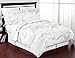 Modern Grey, Black and White Marble 3 Piece Full/Queen Bedding Set Collection