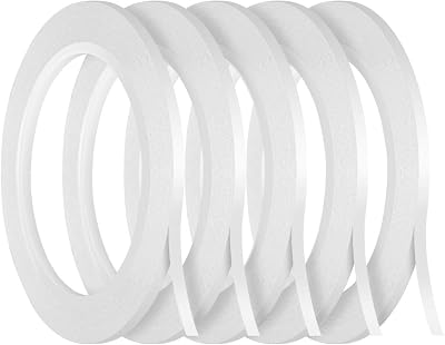Kesote 5 Rolls 3mm Double-Sided Adhesive Tape 125m Craft Photo Gift Decor Sticky