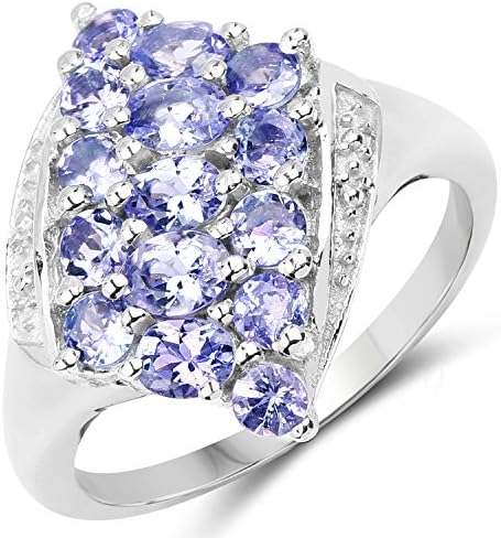 1.85 ct. Genuine Tanzanite Sterling Silver Ring