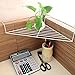 White Metal Hanging Office Cubicle Caps Corner Rack Shelf Display Iron Wire Walls Shelves Outdoor Corner Plant Caddy Patio Deck Flower Pots Space Saving Office Cubicle Sundries Storage Rack