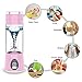 Portable Blender Mini Travel Juice Cup, Bbtops Fruit Mixer Personal Size USB Juicer Cup, USB Charging Sport Juice Maker, Shakes and Smoothies Blender 380ml, Pink