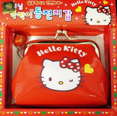 Hello Kitty Clutch Wallet Coin Purse in Red finish