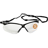 KleenGuard V60 Nemesis Vision Correction Safety Glasses 28621 Clear Readers with +1.5 Diopters Black Frame, 6 Pairs/Case