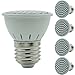 [Pack of 4] Lvjing 3W E27 Led Plant Grow Light Lamp, 60pcs 2835SMD, 44Red 16Blue LED, for Indoor Plants Garden Greenhouse Hydroponic System Kit, AC85~265V
