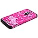 Asmyna Asmyna Advanced Armor Protector Cover for HTC Desire 510 - Retail Packaging - Glittering Butterfly/Heart/Hot Pink/Black