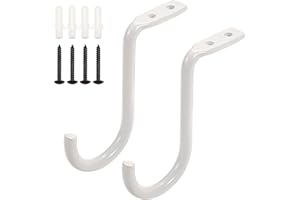 OwnMy 2PCS Closet Rod Center Support 1 Inch to 1.5 Inch Heavy Duty Closet Shelf Rod Brackets, Wall Mount Closet Rods Holders Clothes Storage Hangers