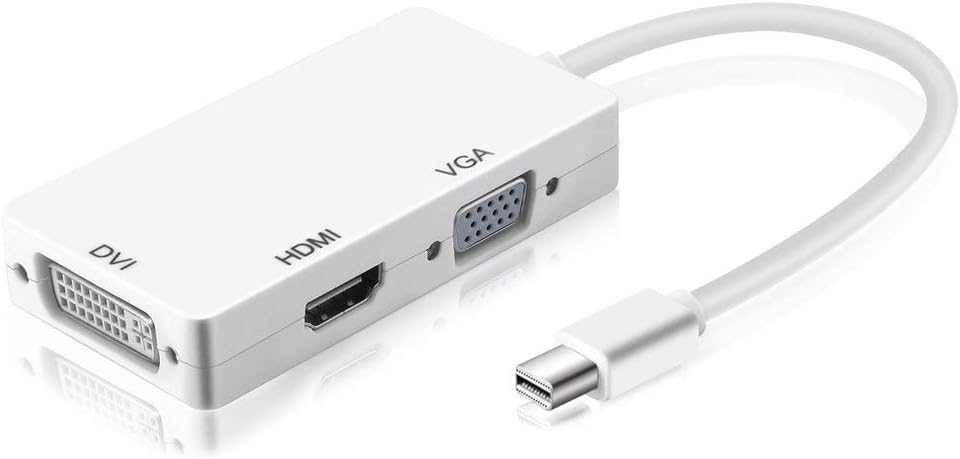 3 in 1 Thunderbolt Port Mini Displayport HDMI DVI VGA Display Port Adapter Cable for Mac MacBook Air iMac Microsoft Surface Pro