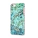 Turquoise Marble Compaitble for iPhone SE 5S 5 Case for Girls uCOLOR Nature Dual-Layer Hard Back+Flexible TPU Protective Cover for iPhone SE/5S/5