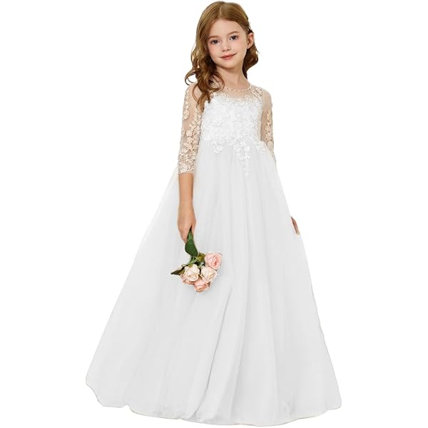 Flower Girl Amazon Robe Communion Buy First Communion Dress