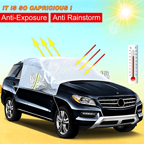 Car Snow Cover Automotive Windshield Snow Covers Windproof Dustproof Rainproof Car Covers Sun Shade Protector Snow Ice Frost Protectors Snow Wiper Ice Removal with Mirror Snow Cover