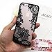 iPhone 7 Case, JICUIKE [Render Print] Phone Cases Henna Paisley Datura Sexy Lace Flower Soft Border 2 in 1 Matte Hard Back Cover For Iphone 8 Shell 4.7 Inch [Black Mandala]